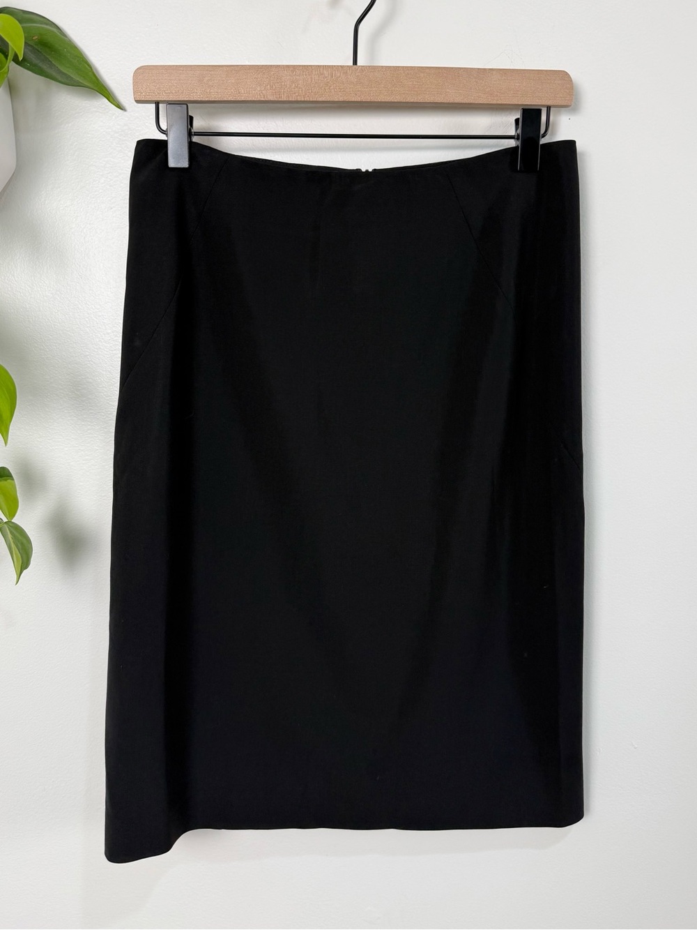 Theory Classic Black Lightweight Wool Blend Pencil Skirt Business Career Work 4